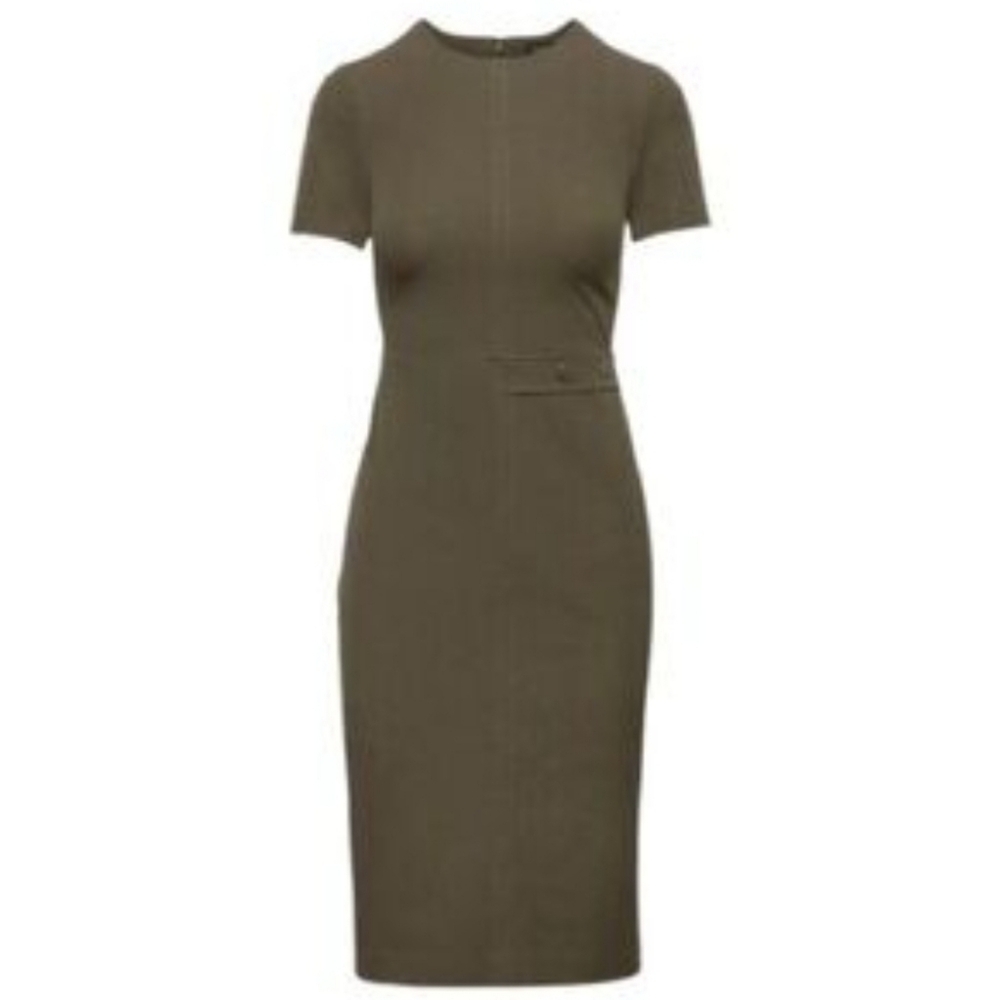 Banana Republic Dress size 4 excellent condition. Sheath army green dress. - Picture 3 of 3